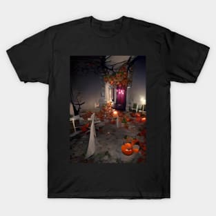 HALLOWEEN IN A GREEK COURTYARD T-Shirt